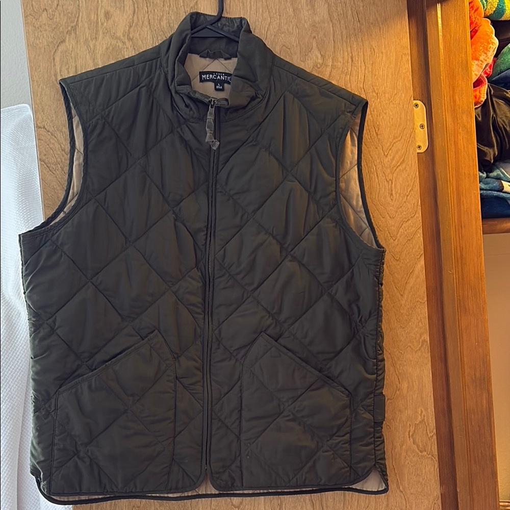 Men's Green Quilted Vest